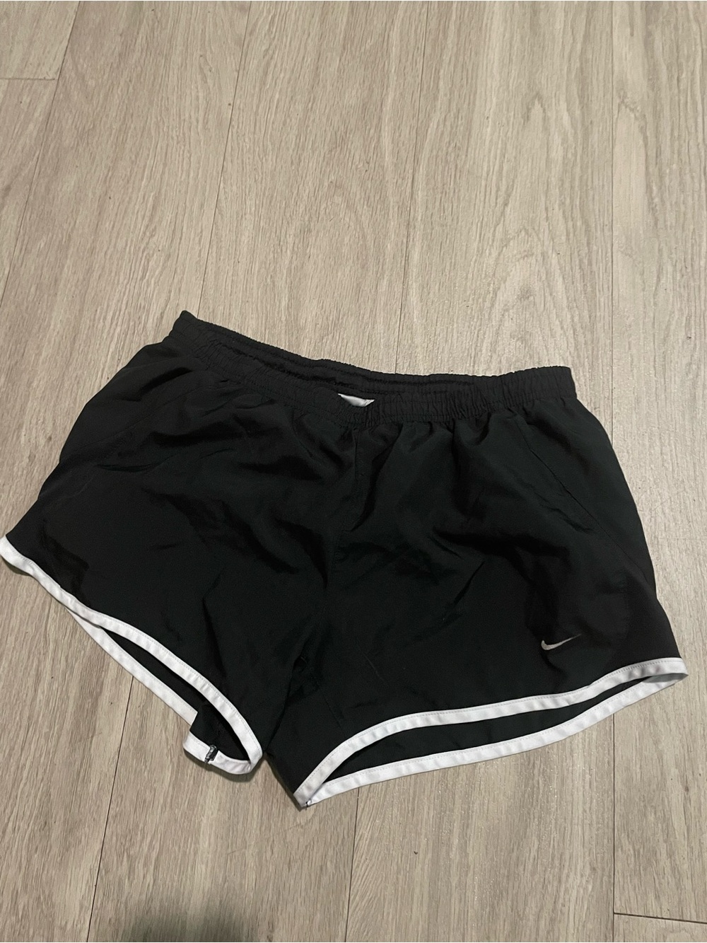 Nike Black Athletic Shorts with White Trim